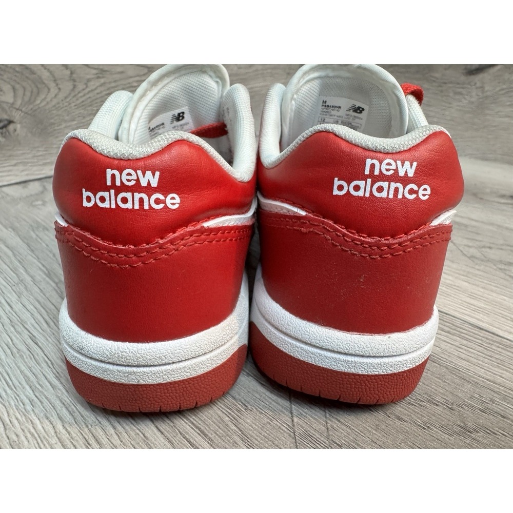 New Balance 480  Kids Sz 12 Shoes Red White Athletic Low Top Sneaker - Picture 10 of 11